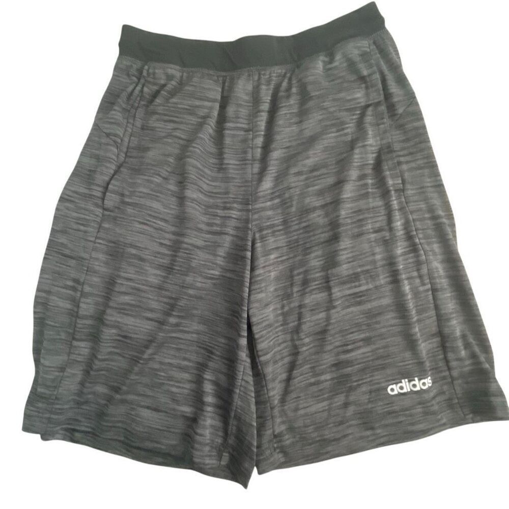 EUC! Adidas Heather Gray/Black Climalite Athletic Shorts - Size Small